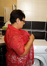 Naughty Big Mama Playing With Her Toy Boy