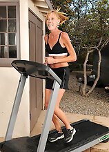 Skinny 36 Year Old Stacey Y Takes A Break From Her Workout And Strips