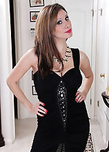Stunny Mazy From Allover30 Displays Her Tight Pussy Through Fishnets