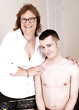 British Chubby Mature Lady Playing With Her Toy Boy